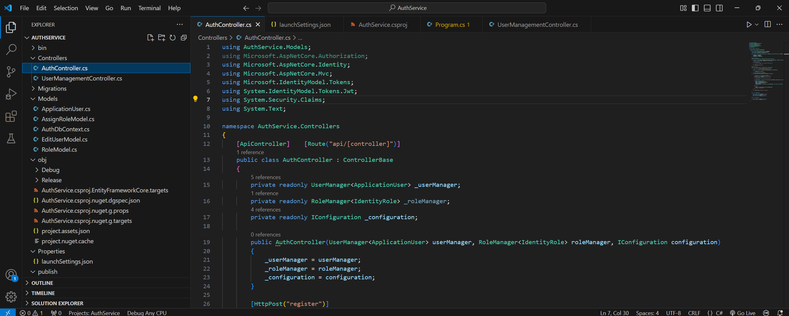 AuthService API